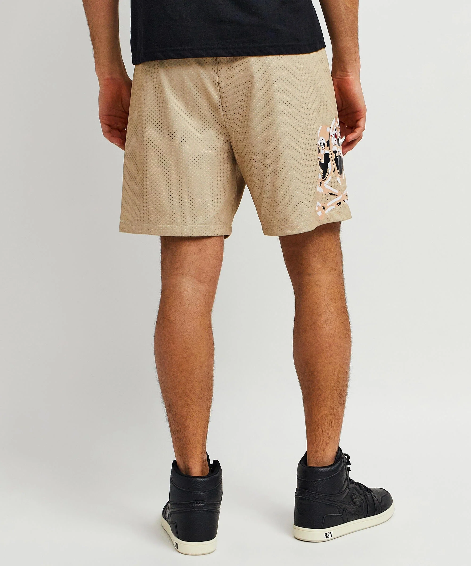 Burn Mesh Shorts - Khaki - Image 3