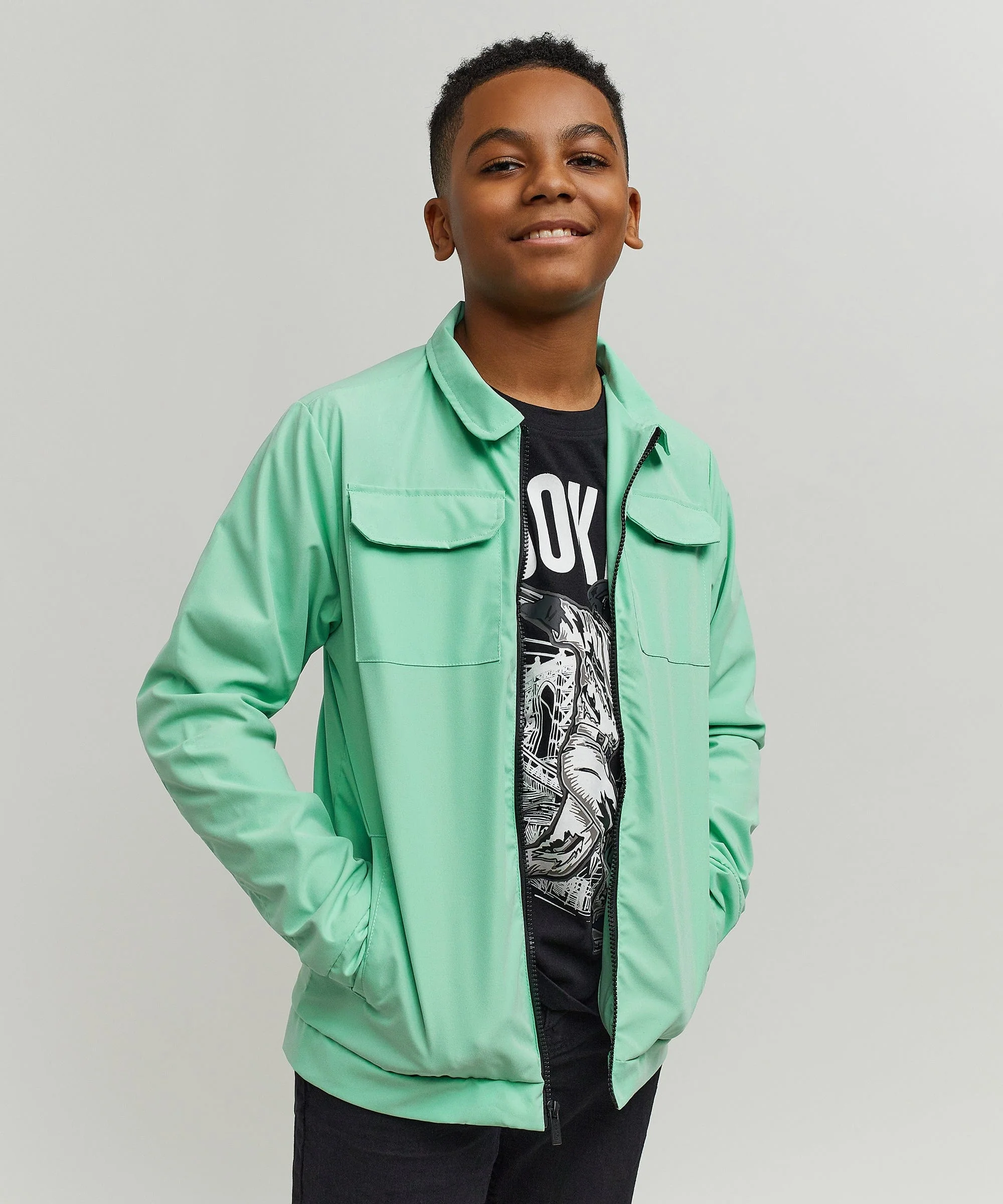 Kids Cargo Jacket - Sage - Image 3