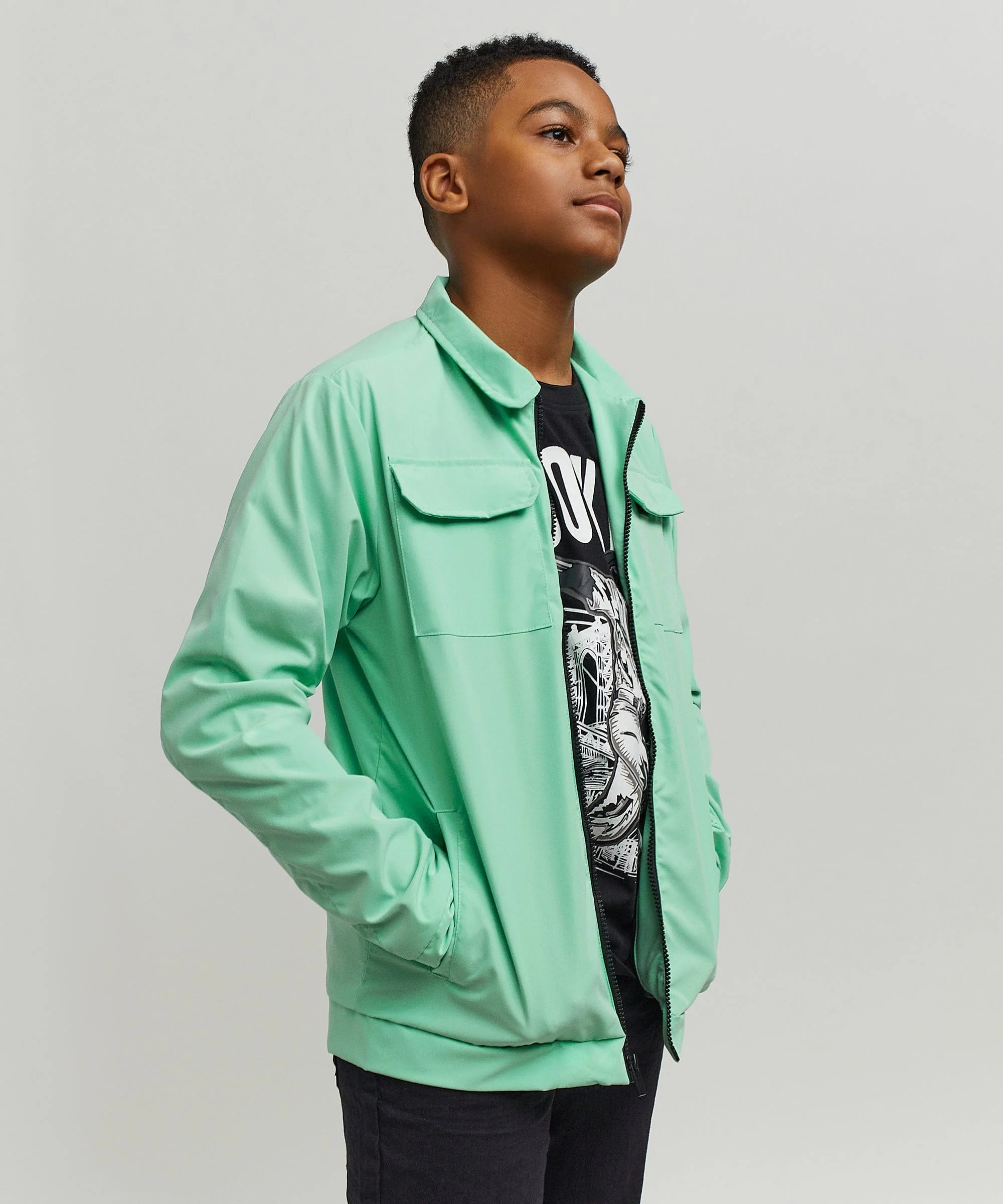 Kids Cargo Jacket - Sage - Image 7