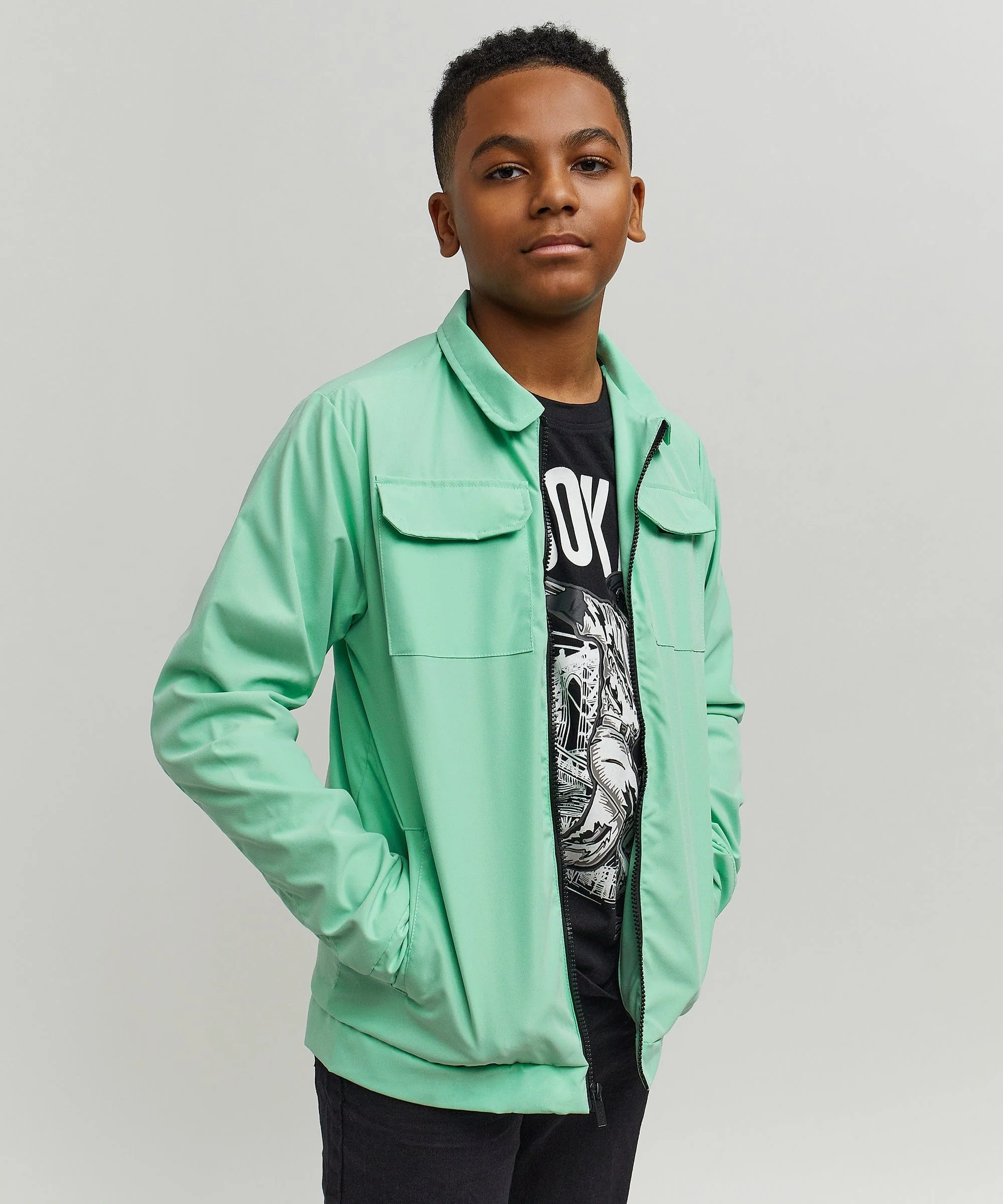 Kids Cargo Jacket - Sage - Image 8