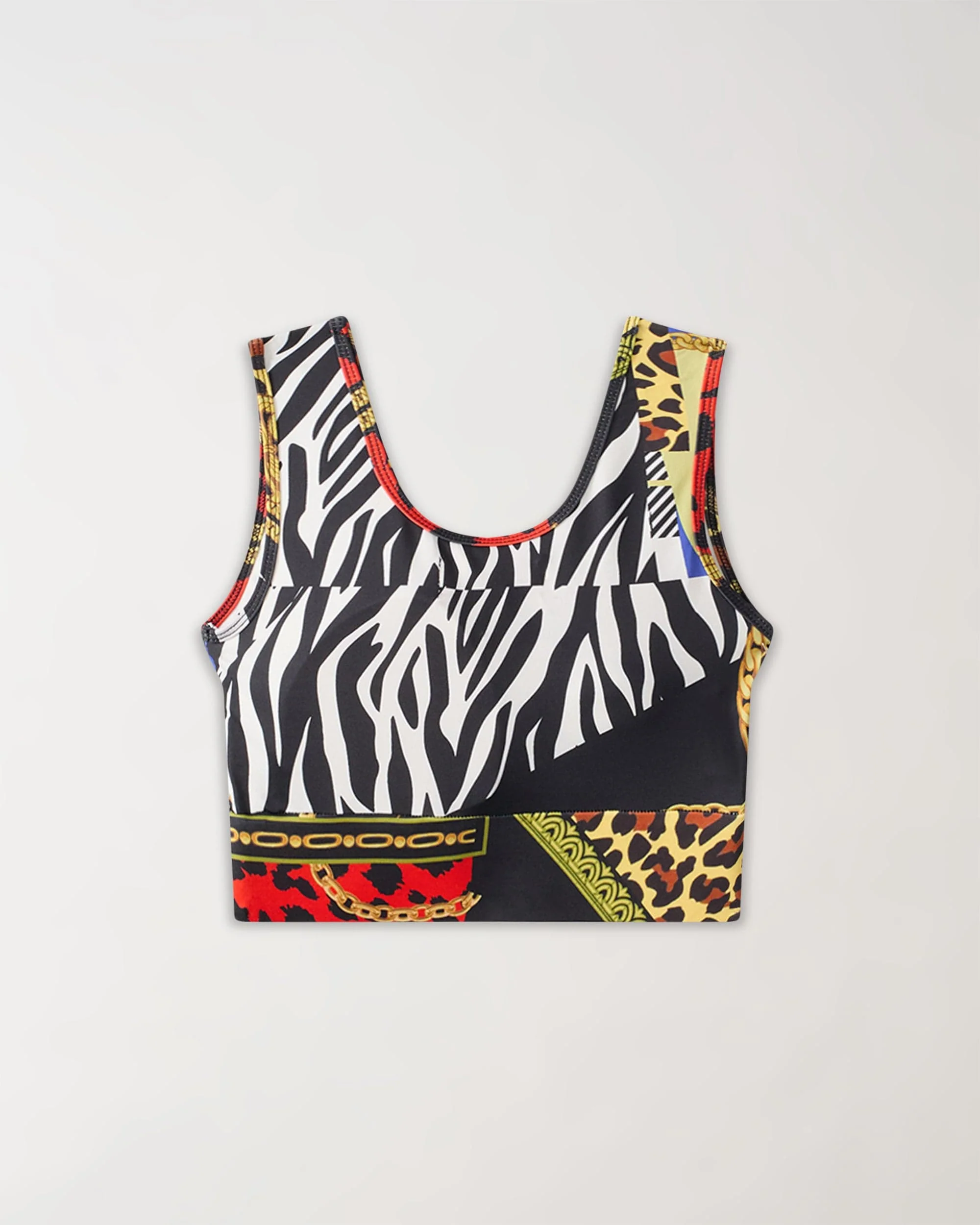 Womens Plaid Chain Sports Bra - Image 3