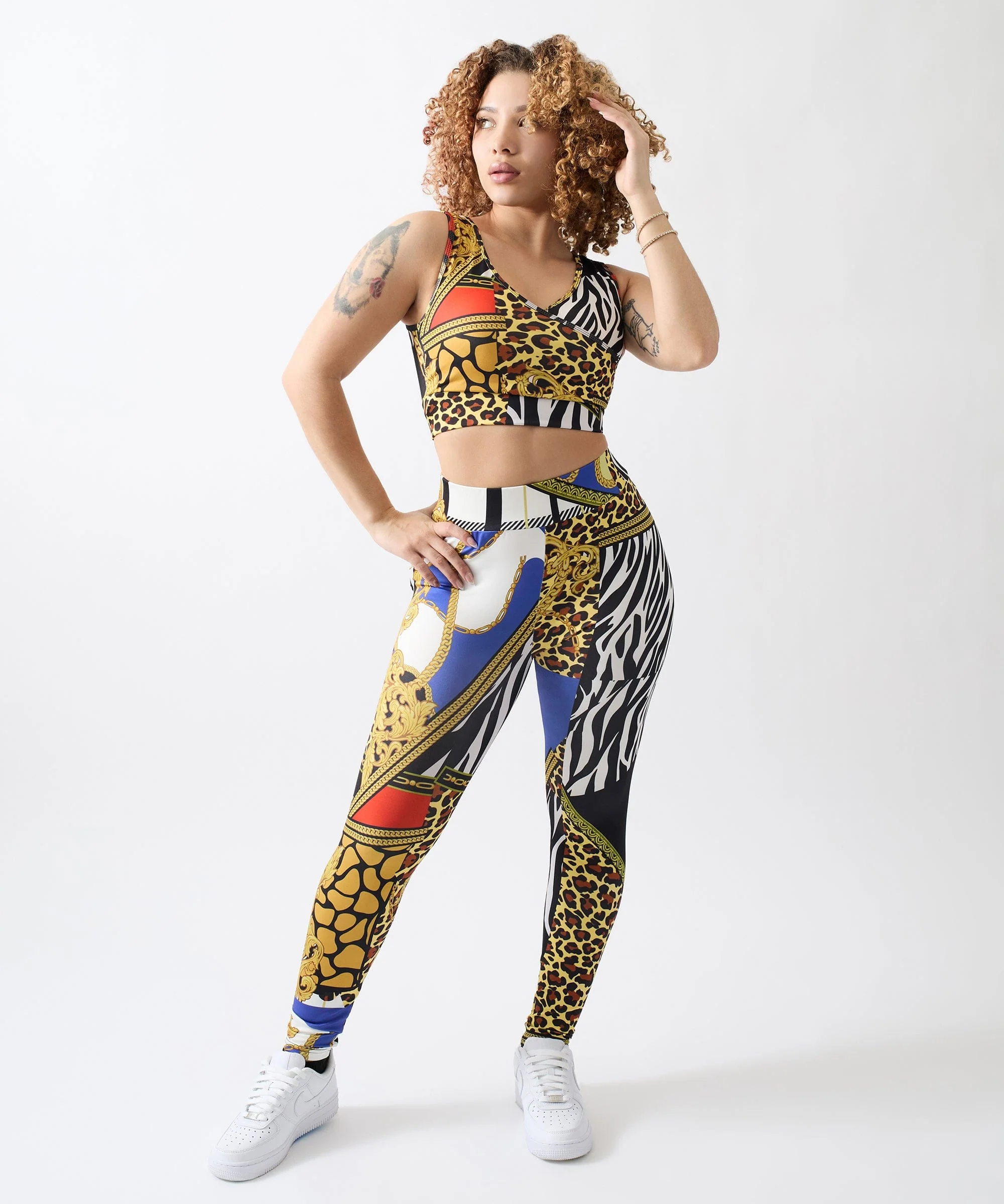 Womens Plaid Chain Sports Bra - Image 4