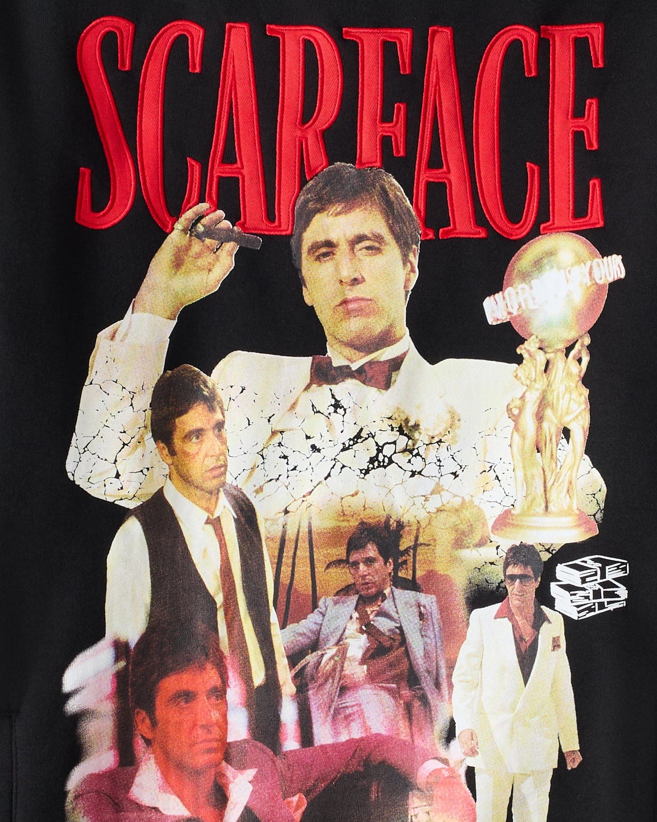 Scarface Say Hello Embroidered Patch Hoodie - Black - Image 3