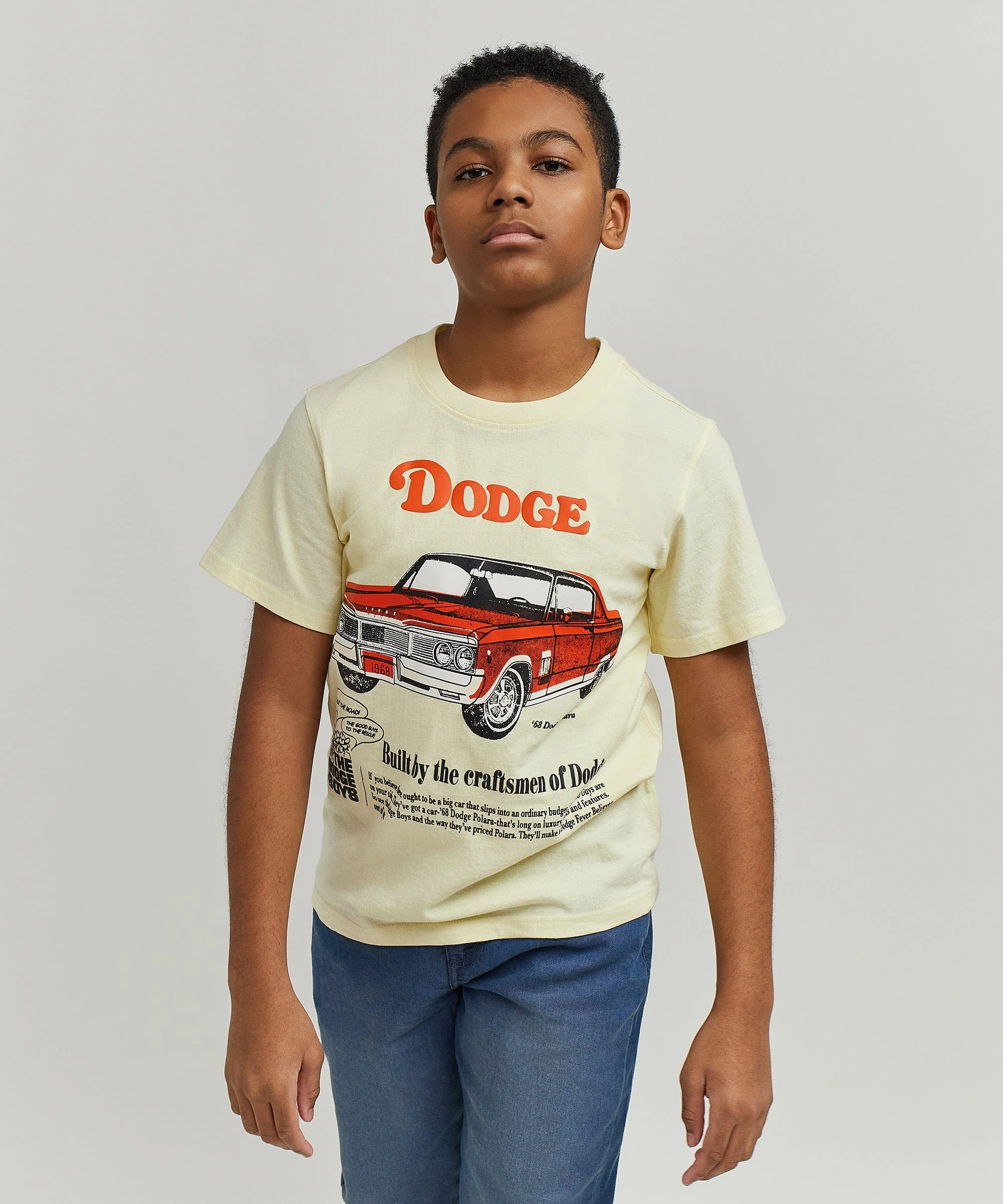Kids Dodge Boys Short Sleeve Tee - Khaki - Image 11