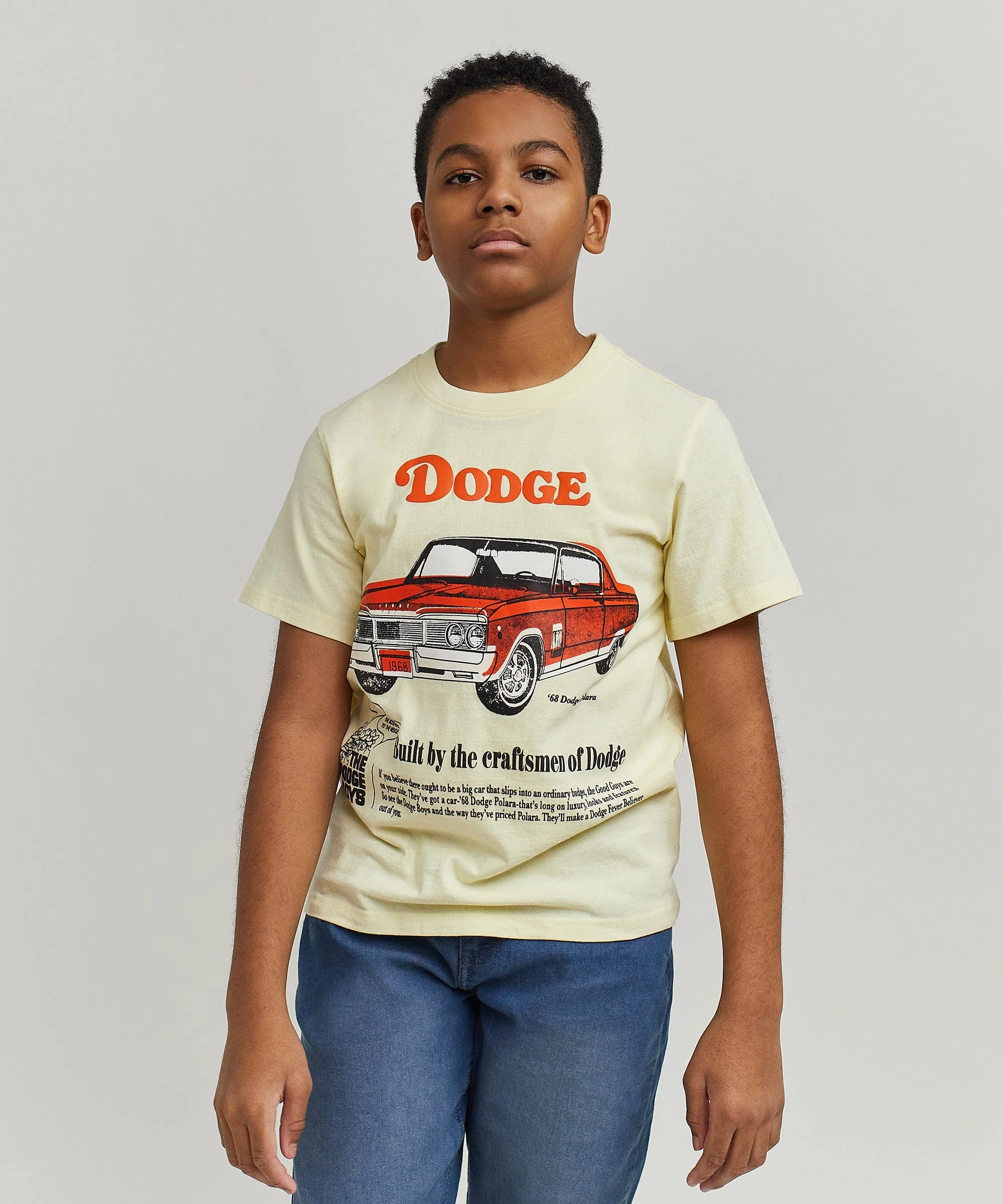Kids Dodge Boys Short Sleeve Tee - Khaki - Image 12