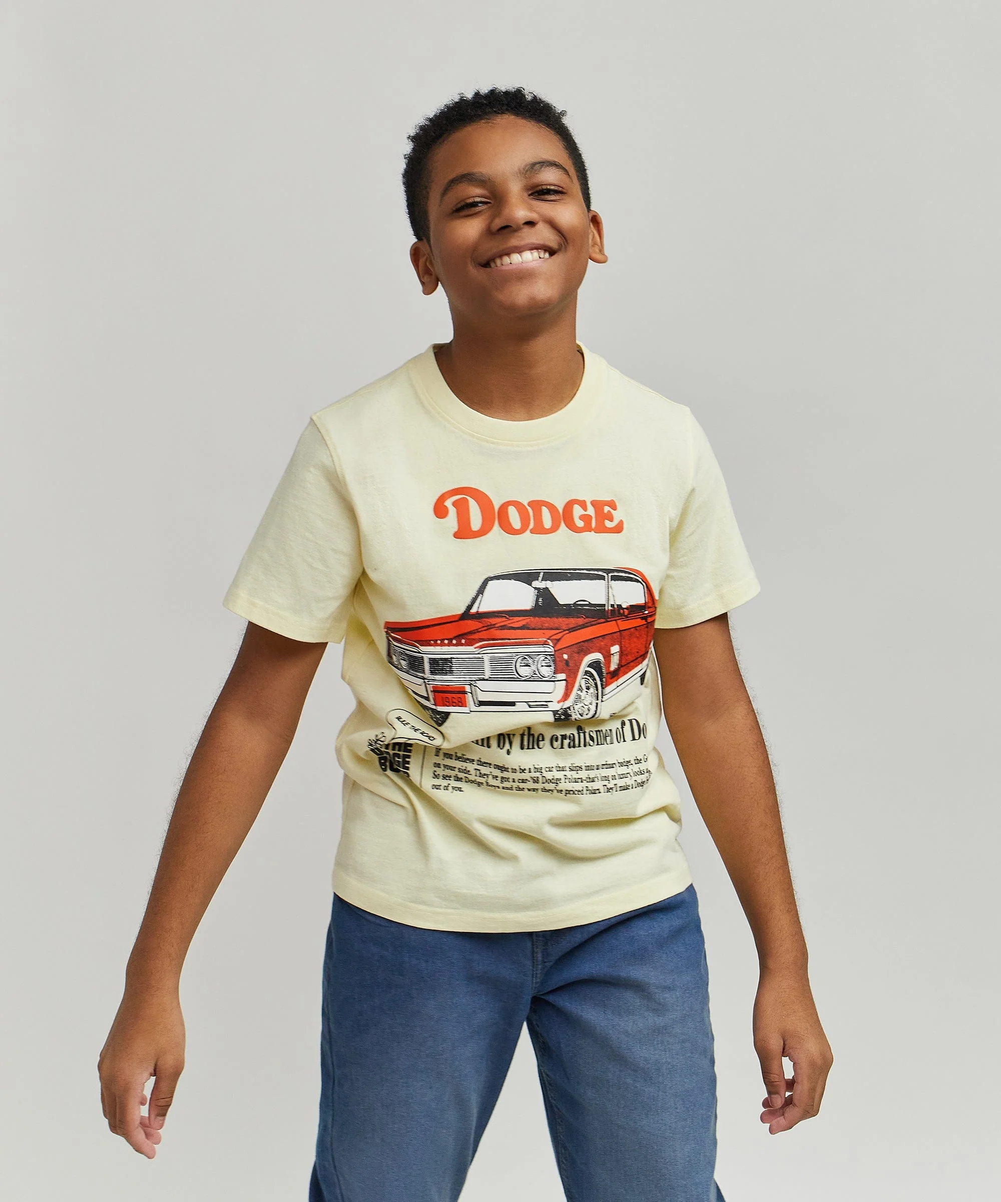 Kids Dodge Boys Short Sleeve Tee - Khaki - Image 5