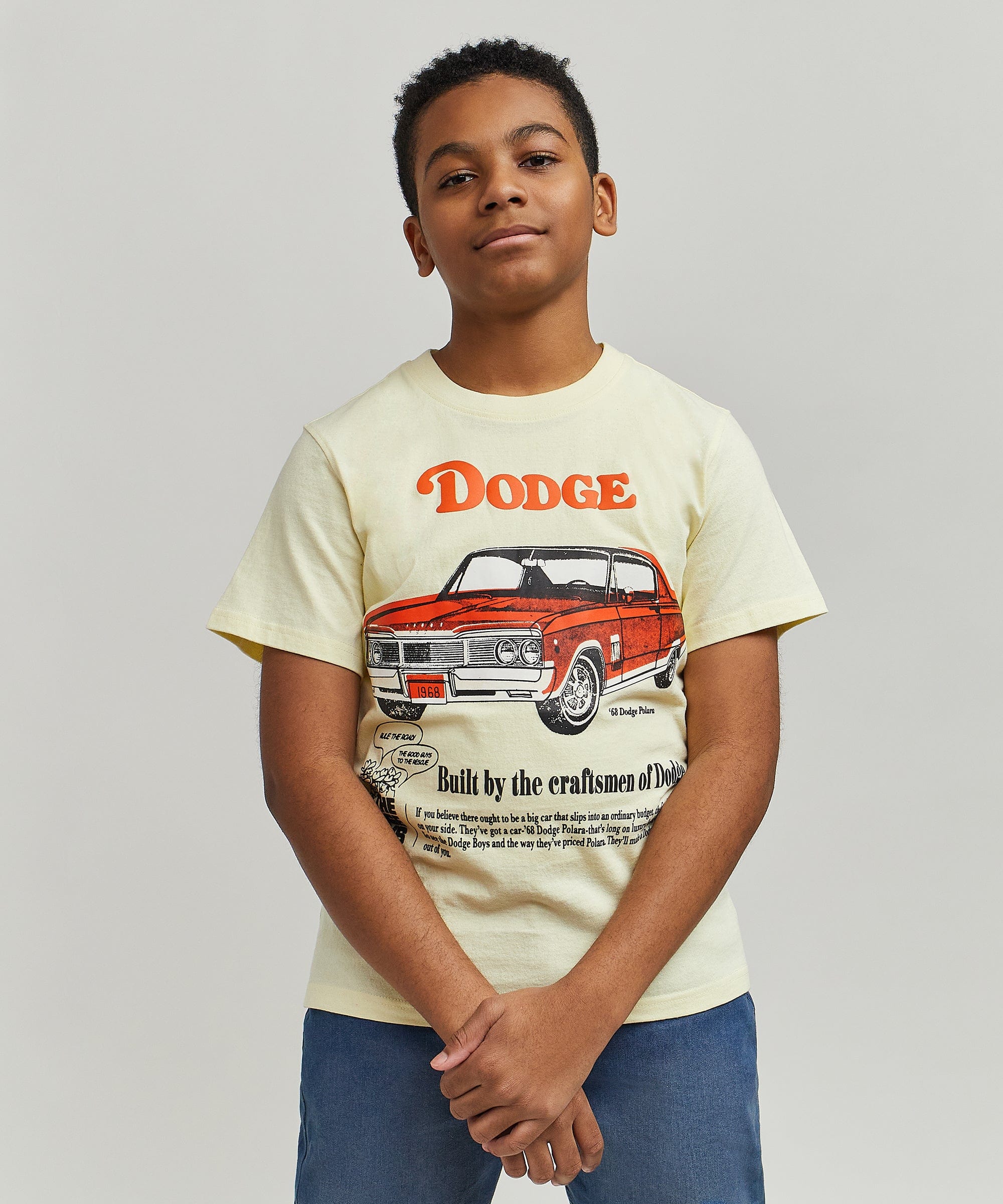 Kids Dodge Boys Short Sleeve Tee - Khaki - Image 8