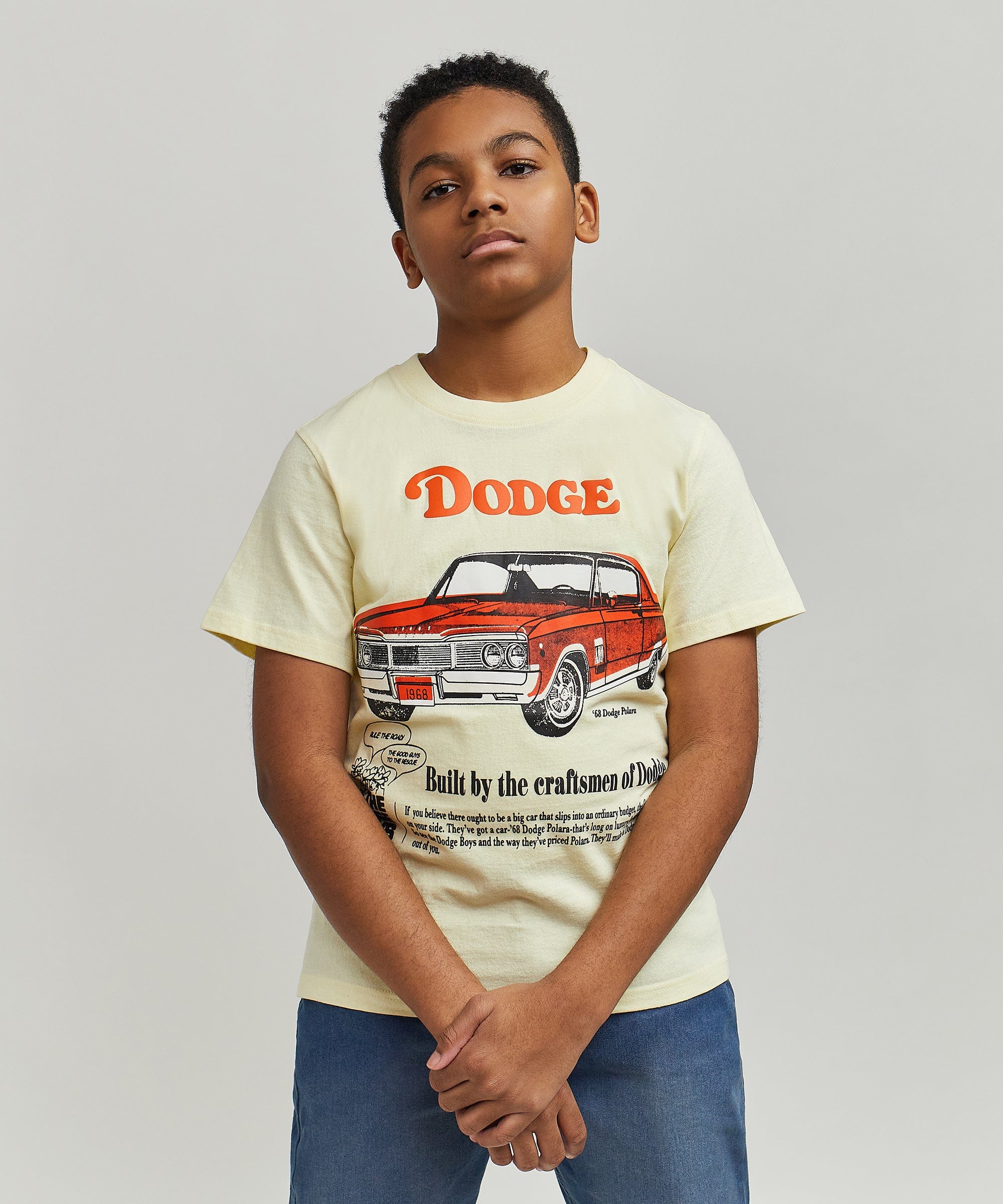 Kids Dodge Boys Short Sleeve Tee - Khaki - Image 9